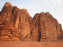 Wadi Rum rocks at sunset