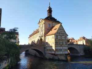 Bamberg bridge tower and rathaus