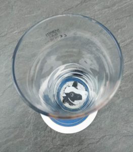Another view of the cow in the bottom of my cup at ATHOS Greek Restaurant