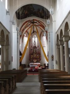 Inside St. Jakob in Bamberg