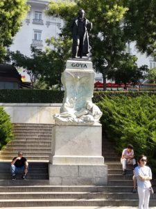 Goya statue at Prado Museum, Madrid